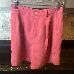 Tommy Bahama Coral Pink silk shorts size 8